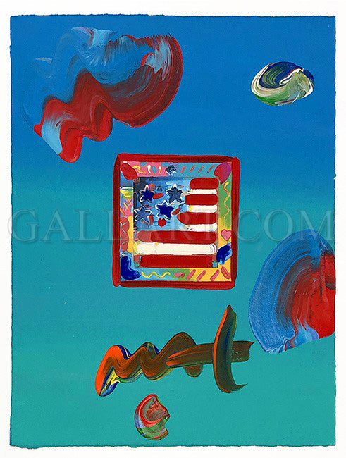 FLAG WITH HEART (OVERPAINT)