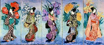 FLOWERS OF THE ORIENT (SET OF 5