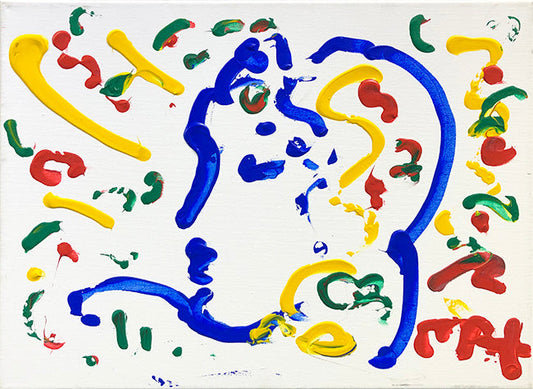 PROFILE IN GREEN, YELLOW, RED AND BLUE