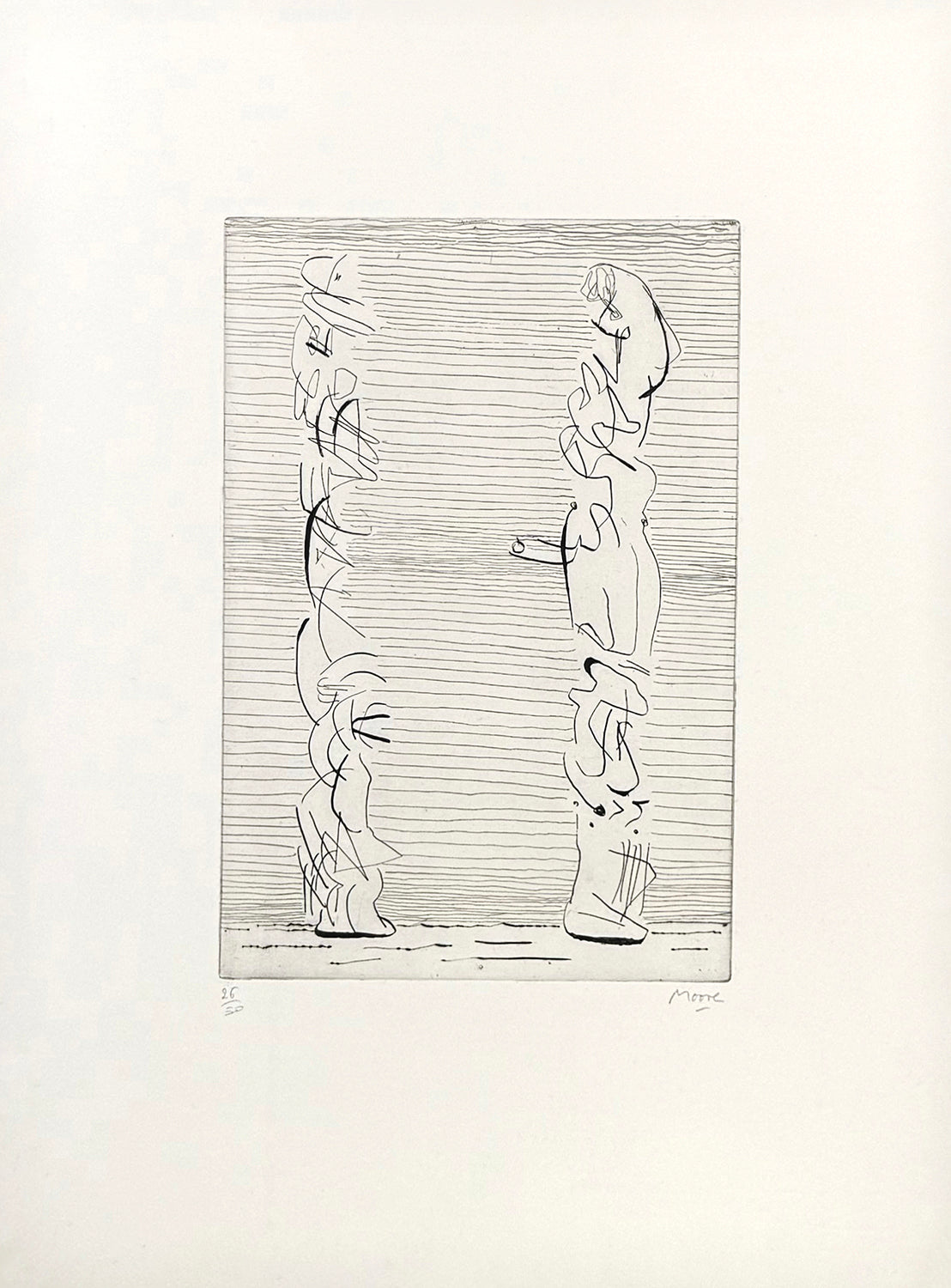 TWO TALL FIGURES, MAN AND WOMAN