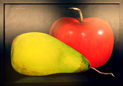 RED APPLE AND GREEN PEAR