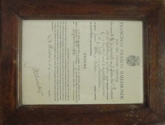 SPAIN CONSUL OF CUBA APPOINTMENT DOCUMENT