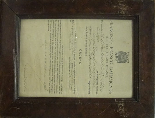 SPAIN CONSUL OF CUBA APPOINTMENT DOCUMENT