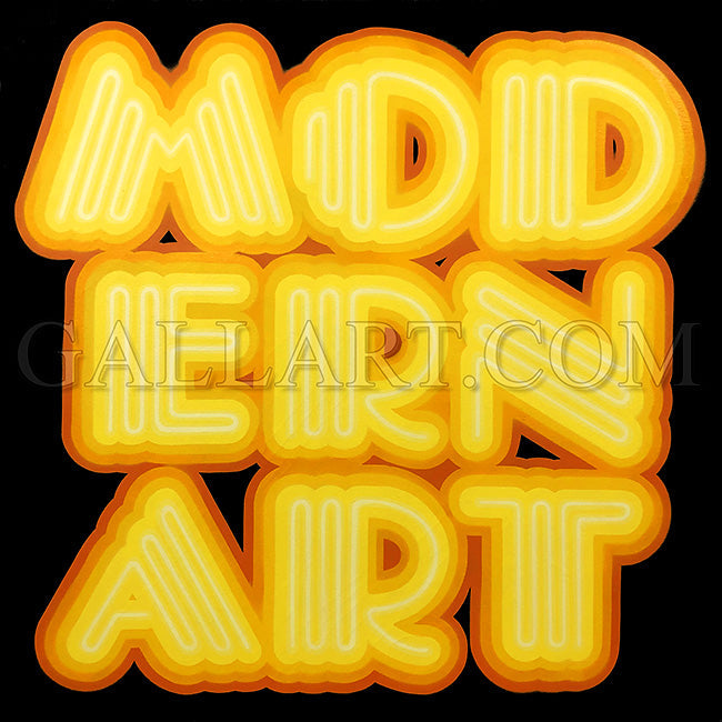 NEON YELLOW MODERN ART