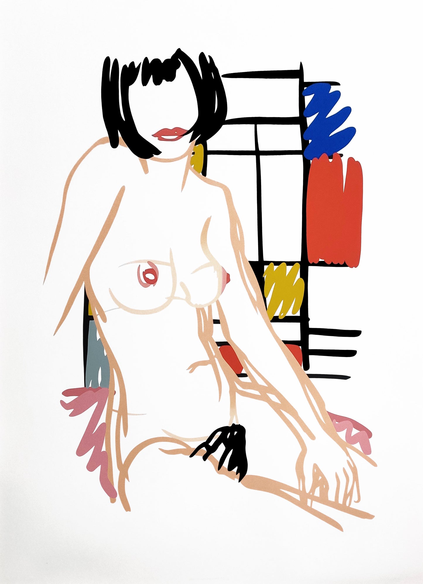 MONICA SITTING WITH MONDRIAN