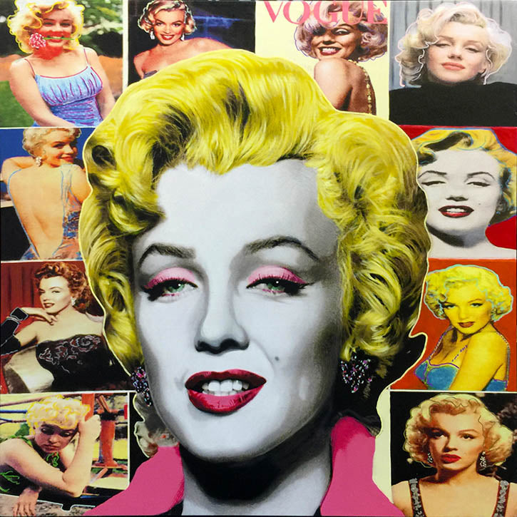 POP MARILYN COLLAGE - BLACK BORDER