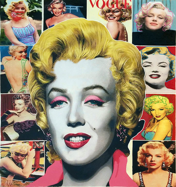 POP MARILYN COLLAGE - WHITE BORDER