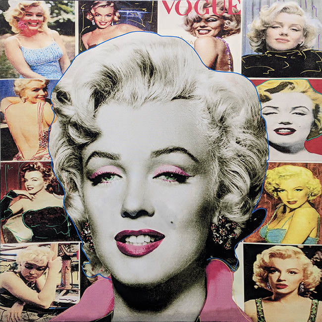 POP MARILYN COLLAGE - WHITE HAIR